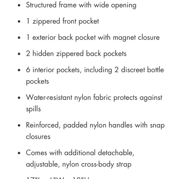 Happ Paige Diaper Bag NWOT - Picture 4 of 8